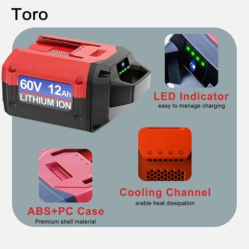 DTK 12Ah Long Lasting Batteries Replacement for Toro 60V Battery Ultra-High Capacity 12000mAh Lithium Battery in Kuwait