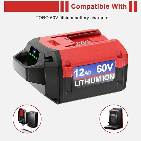 DTK 12Ah Long Lasting Batteries Replacement for Toro 60V Battery Ultra-High Capacity 12000mAh Lithium Battery in Kuwait