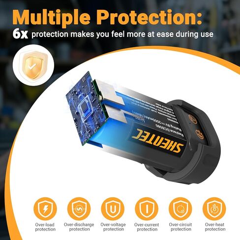 Shentec 2 Pack 2000mAh 8V Battery Compatible with DEWALT DCB080 | DCF680N1 DW4390 DCF680N2 DCF680G2 Pod Style Battery in Saudi Arabia