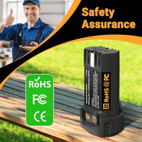 Shentec 2 Pack 2000mAh 8V Battery Compatible with DEWALT DCB080 | DCF680N1 DW4390 DCF680N2 DCF680G2 Pod Style Battery in Saudi Arabia