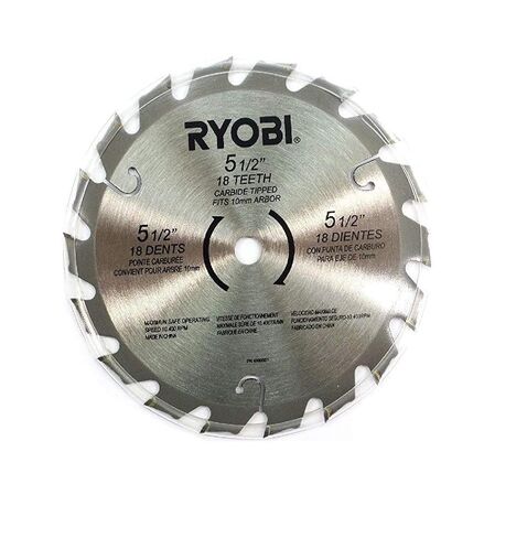 (2) Ryobi 5 1/2" 18 Tooth Carbide-Tipped Circular Saw Blades Fit 10mm Arbor in Kuwait