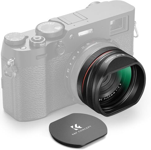 فلتر K&F CONCEPT MCUV + غطاء محرك السيارة + غطاء متوافق مع سلسلة Fujifilm X100 | أسود، متوافق مع سلسلة Fujifilm X100، X100/X100F/X100S/X100T/X100V/X100VI-FP715 in Kuwait
