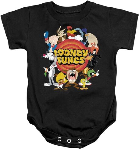 Popfunk Looney Tunes Group Circle Logo Unisex Infant Snap Suit for Baby in Kuwait