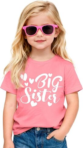 Big Sister Shirts for Toddler Girls Promoted to Big Sister Outfit | Announcement T-Shirt in Saudi Arabia