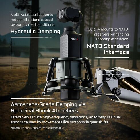 Tilta Hydra Alien Mini Master Kit – Desert Beige | for Vehicle-Mounted Cinematography | Compatible with DJI Action 3/4, Pocket 3, Insta360 X4/X3 | Hydraulic Damping | Shock Absorbers HDA-T15-E-DB in Kuwait
