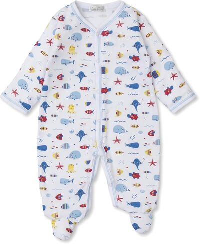 Kissy Kissy Baby Boys Infant Sea Life Fun Print Footie in Kuwait