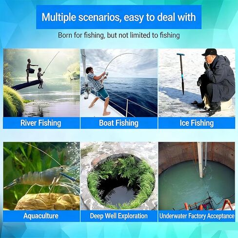 Portable Underwater Monitor with Adjustable Bracket and 195 Degree View for Clear Fish Observation Fishing Gear with Display in Kuwait