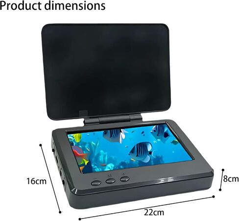 Portable Underwater Monitor with Adjustable Bracket and 195 Degree View for Clear Fish Observation Fishing Gear with Display in Kuwait