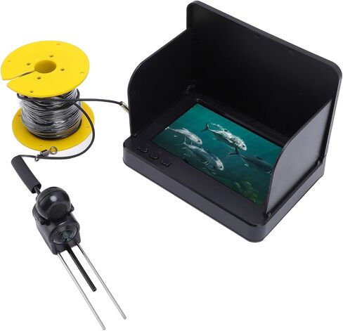 Diyeeni Underwater Fishing Camera, 1080P 5MP 195 Wide Angle Video Fish Finder, 5" HD Screen IP67 Water Proof Fishing Camera with 20m Cable for Fish in Kuwait