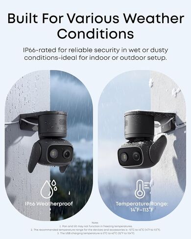 eufy Security Indoor/Outdoor Camera C31(2-Pack), IP66, No Subscription | Spotlight-Free Color Night Vision, 360° Coverage Pan &Tilt, AutoTracking, AI Human/Vehicle/Pet/Cry Detection, 24/7 Recording in Saudi Arabia