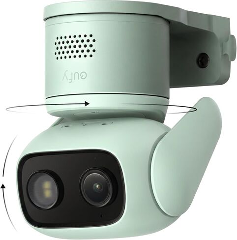 eufy Security Indoor/Outdoor Camera C31(2-Pack), IP66, No Subscription | Spotlight-Free Color Night Vision, 360° Coverage Pan &Tilt, AutoTracking, AI Human/Vehicle/Pet/Cry Detection, 24/7 Recording in Saudi Arabia