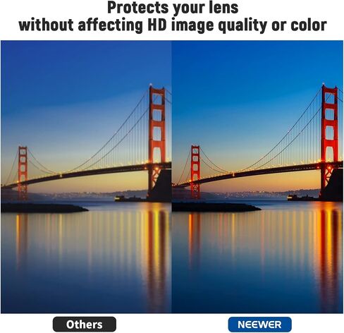 NEEWER 62mm HD Soft Gradient ND Lens Filter, GND8 3 Stop (0.9) Graduated Neutral Density Filter, 31 Layer Nano Coated/Water Repellent/Scratch Resistant/Anti Reflectivity for Balanced Light Proportion in Kuwait