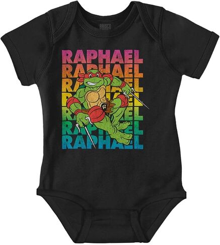 Brisco Brands TMNT Colorful Ninja Turtles Graphic Baby Romper Bodysuit for Boys or Girls in Kuwait