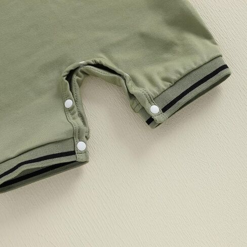 Baby Boy Dinosaur Polo Romper Clothes Infant Short Sleeve Jumpsuit Cute Newborn Summer Onesie in Kuwait