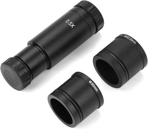 C Mount Adapter 0.5X, Microscope CCD Camera Lens Adapter with Blue Anti Reflective Coating, for 23.2mm 30mm 30.5mm Eyepiece in Kuwait