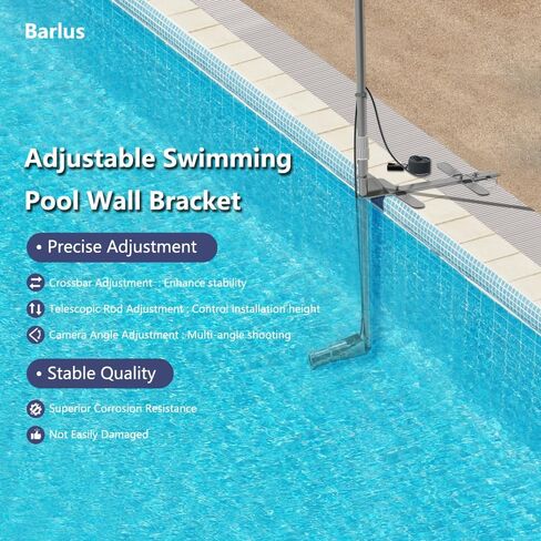 1.5-metre Adjustable Underwater wall-Mounted Bracket Corrosion-Resistant, Suitable for Long-Term submerged Installation with Adjustable Depth Suitable for Swimming Pools in Kuwait