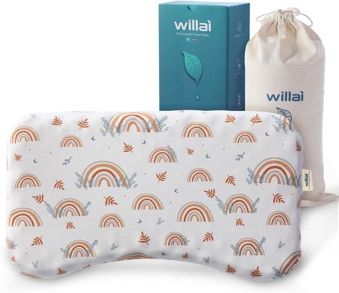 willai Pillow,Soft and Breathable Small Pillow with Machine Washable,Rainbow (for 1 to 2 Year olds in Saudi Arabia