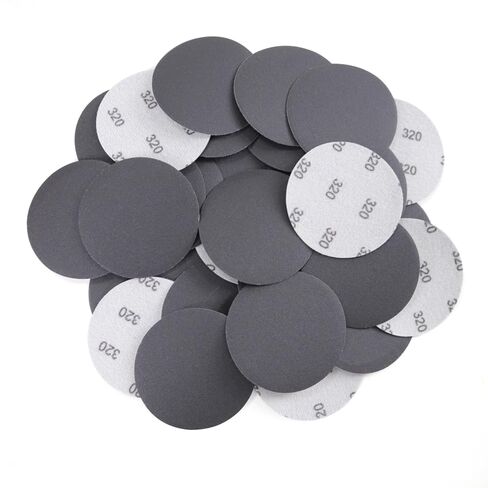 TRULYWIN 3 Inch Sanding Discs, 320 Grits Hook and Loop Professional Silicon Carbide Sand Paper, 50Pcs Wet Dry Polish for Wood, Metal, Paint, Car Polishing in Kuwait