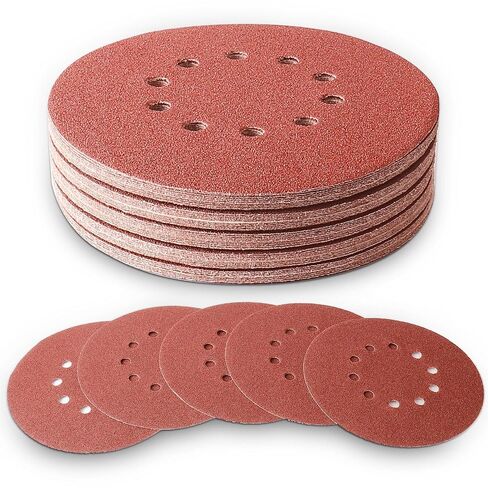 60 Grit 9 Inch Sanding Discs 40 PCS | 10 Hole, Hook and Loop For Drywall Sander in Kuwait