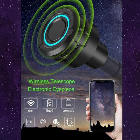 WiFi Telescope Electronic Eyepiece, 4K HD Built in 1600mAh Rechargeable Battery for Telescope and Microscope in Kuwait