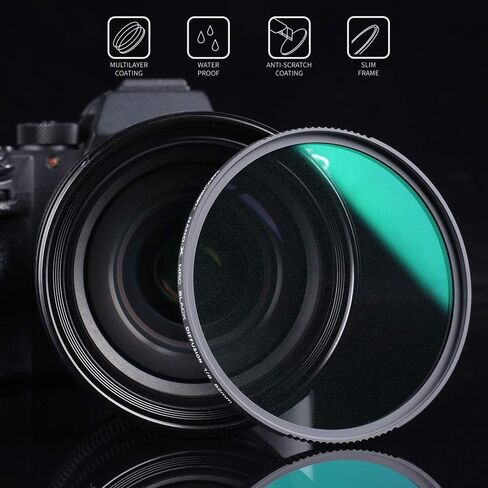 67mm Black Diffusion 1/4 & 1/8 Lens Filter Kit (2 Pcs) Creates Cinematic Effect for Image & Video in Kuwait