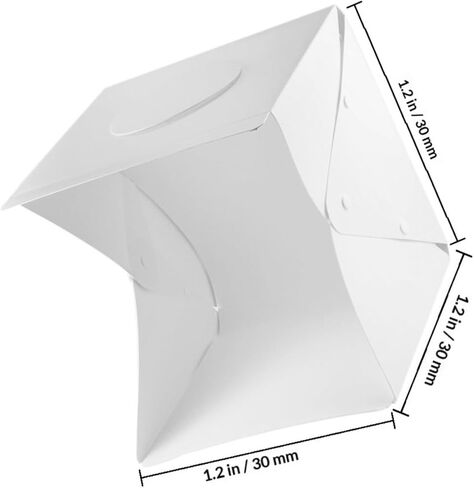 Kisangel Portable Photography Light Box Kit 30cm with Mini LED Softbox, Dual LED Strips, Black and White Backdrops for Product Photography and Studio Shooting in Kuwait