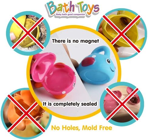 Dwi Dowellin Bath Toys Fishing Games Swimming Whales Bath Time Bathtub Toy for Toddlers Baby Kids Infant Fish Set Age 18months and up in Kuwait