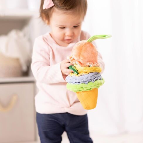Melissa & Doug Ice Cream Take-Along Clip-On Infant Toy with Sound and Vibration in Kuwait