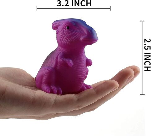 6 Packs Light-Up Floating Dinosaur Bath Toys,LED Bathtub Toy | Color changing no-hole dinosaur bath toys for showers, bathtub play, pool time, preschool fun, and gifts in Kuwait