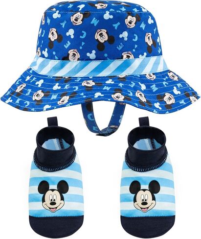 Disney Baby Swim Hat and Booties Set - Mickey Mouse, Minnie Mouse and Princess - UPF 50+ Sun Protection - 0-12 Months in Kuwait