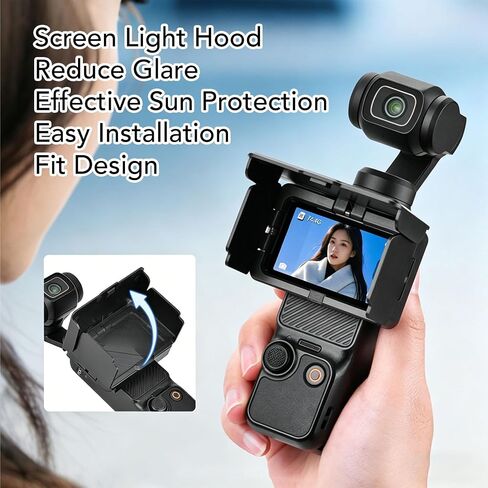 GOWENIC Foldable Screen Sun Hood for OSMO 3, with ABS Material Sunshade Protector, Blocks Sunlight and for Enhanced Visibility in Kuwait