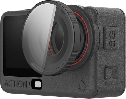 Compatible with DJI Osmo Action 6 UV Filter, Professional Lens Protector with HD Optical Glass & Multi-Coating, Waterproof Oil-Proof Anti-Scratch, Snap-On Design for Action 6 Camera(Black) in Kuwait