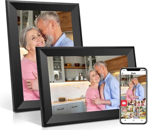 Uhale Digital Picture Frame 10.1 Inch HD Touch Screen Digital Photo Frame WiFi Enabled,16GB Storage,Auto-Rotate,Free Photo and Video Sharing to Family | Gifts for Elders in Kuwait