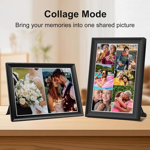64GB FRAMEO 10.5 Inch Smart WiFi Digital Photo Frame 1920x1280 FHD IPS LCD Touch Screen, Auto-Rotate, 64GB Storage, Support SD Card & USB Drive, Share Moments Instantly via Frameo App from Anywhere in Kuwait