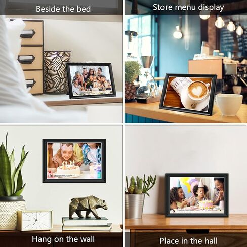 64GB FRAMEO 10.5 Inch Smart WiFi Digital Photo Frame 1920x1280 FHD IPS LCD Touch Screen, Auto-Rotate, 64GB Storage, Support SD Card & USB Drive, Share Moments Instantly via Frameo App from Anywhere in Kuwait
