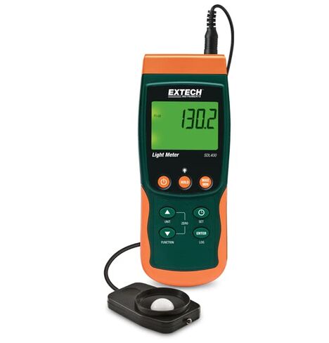 Digital Light Lux Meter with Data Logging (Range: 10,000Fc or 100k Lux) Exposure Meter for Photography, Film, Videography, Antiques, and Museum | Model: Extech SDL400 in Kuwait