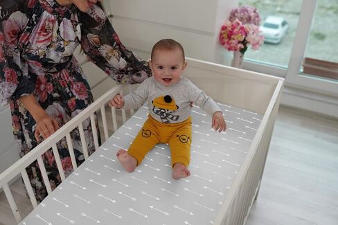 Pack N Play Sheets - 100% Super Soft Jersey Knit Cotton Mattress Sheets - Portable Mini Crib Sheets (24 x 38 x 5) in Pack & Play Pattern in Kuwait