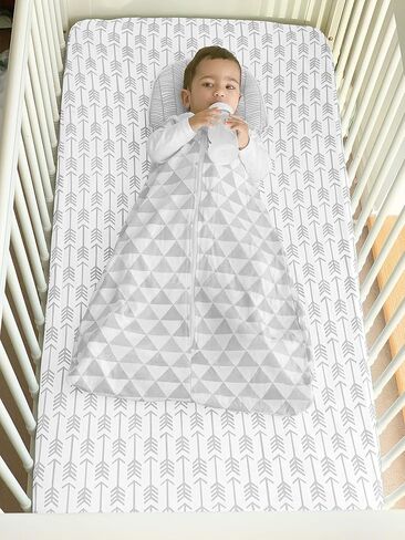 Pack N Play Sheets - 100% Super Soft Jersey Knit Cotton Mattress Sheets - Portable Mini Crib Sheets (24 x 38 x 5) in Pack & Play Pattern in Kuwait