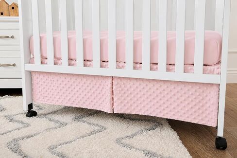 American Baby Company Heavenly Soft Minky Dot 3-Piece Mini/Portable Crib Bedding Set, Pink, for Girls in Kuwait