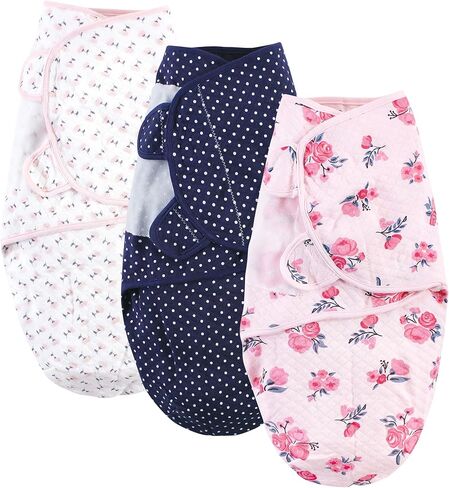 Hudson Baby Unisex Baby Quilted Cotton Swaddle Wrap 3pk, Football, 0-3 Months in Kuwait