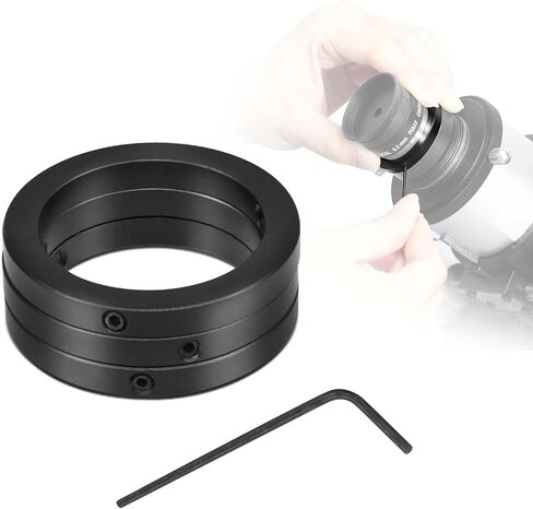 Astromania 2 Inch Telescope Eyepiece Parfocal Rings Set of Two | Aluminum Alloy Universal Eyepiece Rings,1.5mm Hex Key Included,Equalize Focus Positions,Two Clamping Screws at 120° Angle in Kuwait