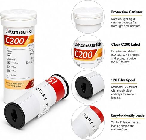 Color Negative Film, 120 Roll Film,SHD 200, ISO200,120film. in Kuwait