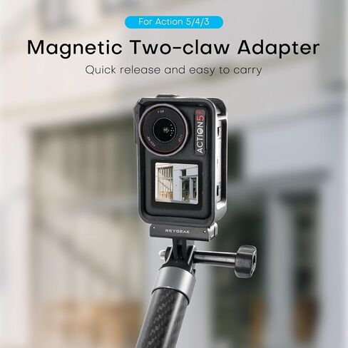 REYGEAK Quick Release Mount for DJI OSMO 360/Action 5 Pro/4/3,Magnetic Adapter Mount with Dual-Claws for DJI Osmo Action Accessories(2 Pack) in Kuwait