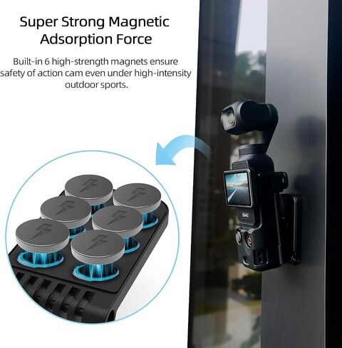Magnetic Mount Stand Compatible for DJI Osmo Pocket 3, Adjustable Osmo Pocket 3 Accessories Expansion Adapter, Magnetic Suction Case 180° Angle Adjustable in Kuwait