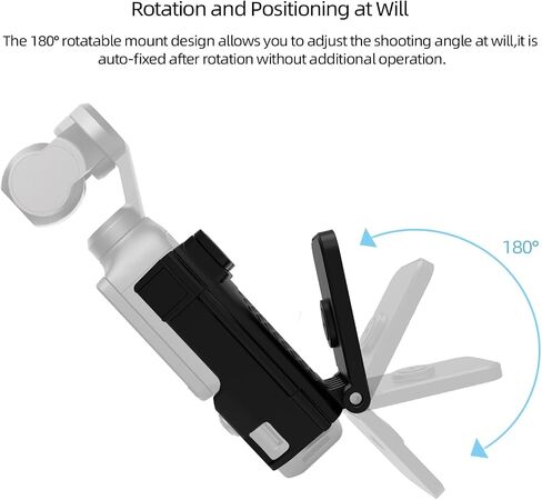 Magnetic Mount Stand Compatible for DJI Osmo Pocket 3, Adjustable Osmo Pocket 3 Accessories Expansion Adapter, Magnetic Suction Case 180° Angle Adjustable in Kuwait