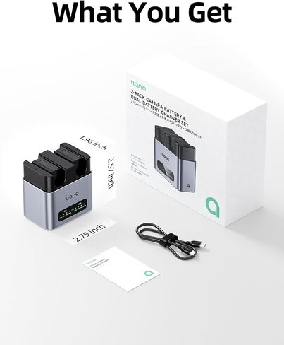llano 2 pack LP-E17 Battery & 20W Fast Charger Set:Dual Slot for Canon Camera EOS R50 R8 R10 R100 RP T6i T7i T8i T6S SL2 SL3 M3 M5 M6 77D 200D 250D 750D 760D 800D 8000D, USB-C,LED,Durable CNC Aluminum in Saudi Arabia