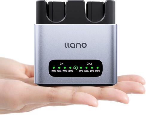 llano 2 pack LP-E17 Battery & 20W Fast Charger Set:Dual Slot for Canon Camera EOS R50 R8 R10 R100 RP T6i T7i T8i T6S SL2 SL3 M3 M5 M6 77D 200D 250D 750D 760D 800D 8000D, USB-C,LED,Durable CNC Aluminum in Saudi Arabia