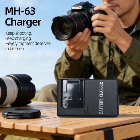 EN-EL10 Battery Charger Compatible with Nikon Coolpix S200, S202, S203, S210, S220, S230, S3000, S4000, S570, S520, S510, S500, S5100 Digital Cameras, Replacement for Nikon MH-63 Charger in Kuwait