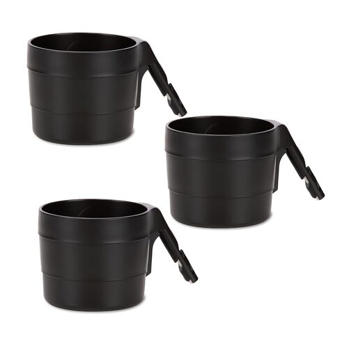 Diono XL Car Seat Cup Holders for Radian and Everett Car Seats, Pack of 3 Cup Holders, Black in Kuwait