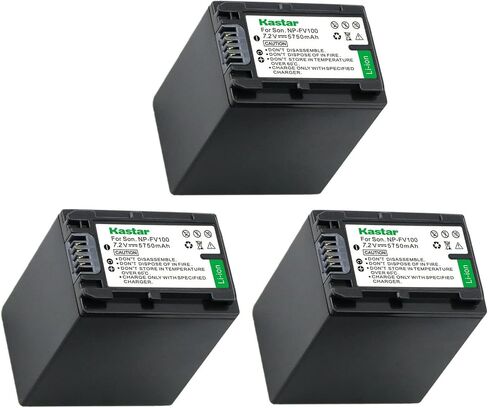 Kastar 1-Pack NP-FH100 Battery Replacement for Sony DCR-DVD708, DCR-DVD710, DCR-DVD755, DCR-DVD803, DCR-DVD805, DCR-DVD808, DCR-DVD810, DCR-DVD850, DCR-DVD905, DCR-DVD908, DCR-DVD910 Camera in Kuwait
